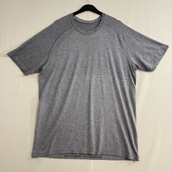 Lululemon Metal Vent Tech Short Sleeve Crewneck Shirt Grey Size Men XL - Picture 1 of 9